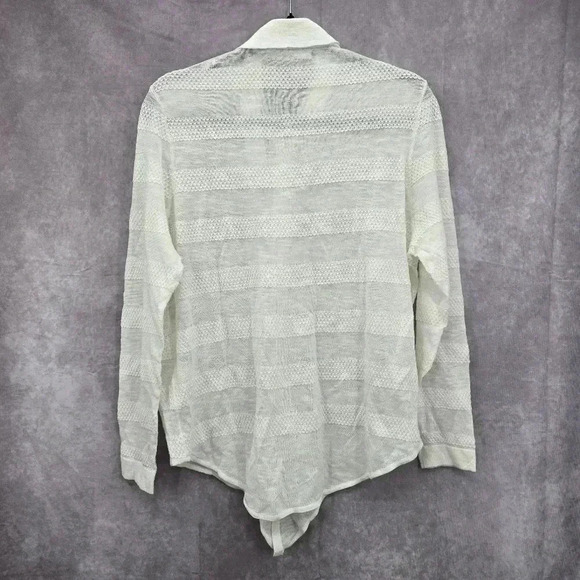 One Grey Day Revolve Long Sleeve Top Blouse Button Up Cardigan Collar Size XS - Picture 2 of 5